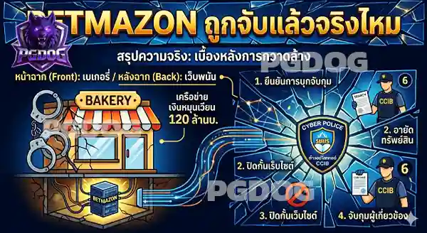 betmazon ถูกจับแล้วจริงไหม