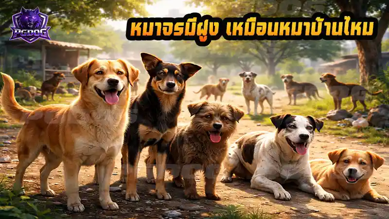 หมาจรมีฝูง เหมือนหมาบ้านไหม