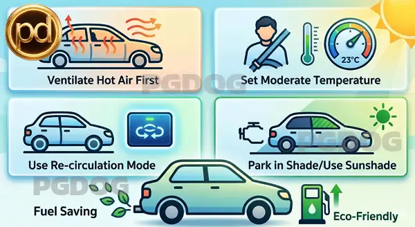 เปิดแอร์รถยังไง ให้ประหยัดน้ำมันที่สุด